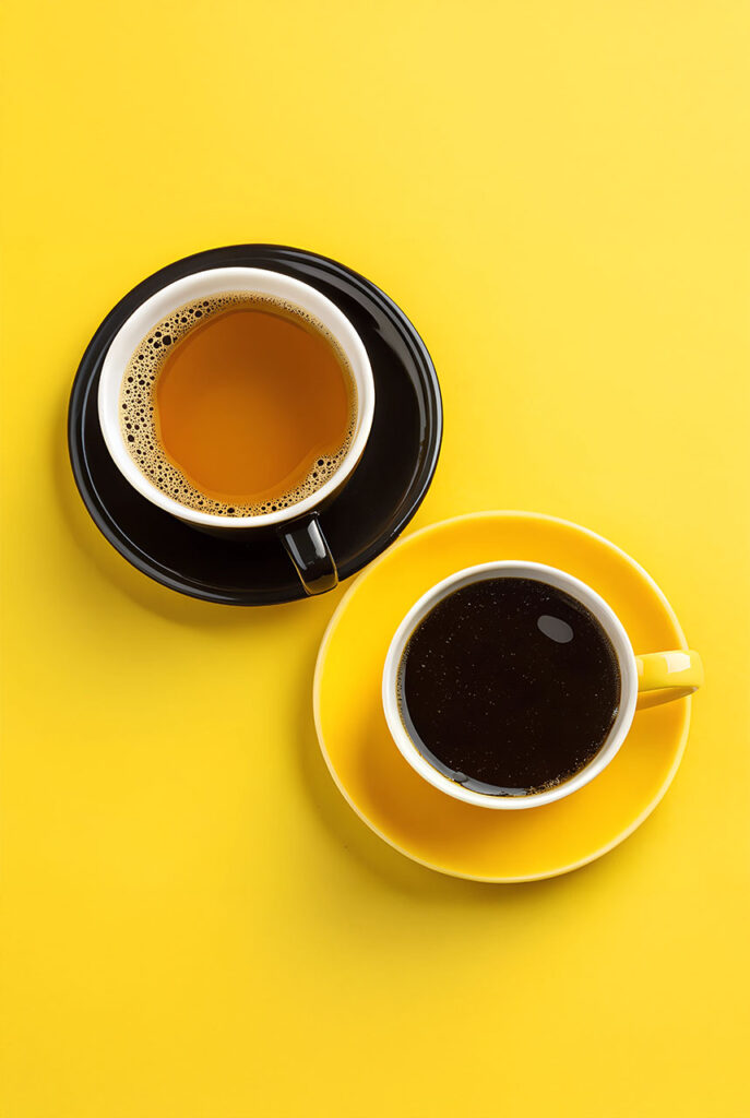 Een afbeelding waar koffie en thee word weergegeven die inbegrepen zitten bij elke Yellow Gym sportschool