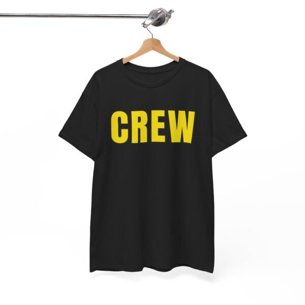 CAMERA CREW EDITION T-Shirt – CREW Rugprint + BEHIND THE GAINS Slogan - Image 6
