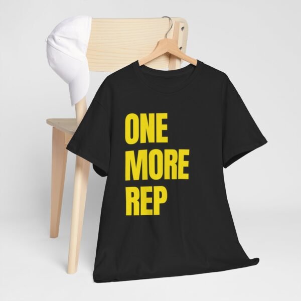 REP WARRIOR™ YellowGym™ T-Shirt – ONE MORE REP • Stronger Than Yesterday (Training Edition) - Image 18