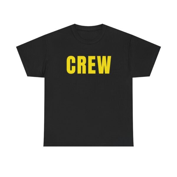 CAMERA CREW EDITION T-Shirt – CREW Rugprint + BEHIND THE GAINS Slogan - Image 2