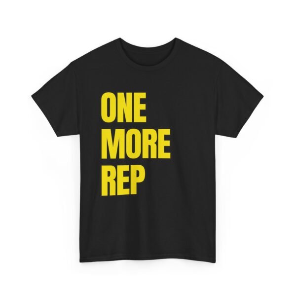 REP WARRIOR™ YellowGym™ T-Shirt – ONE MORE REP • Stronger Than Yesterday (Training Edition) - Image 5