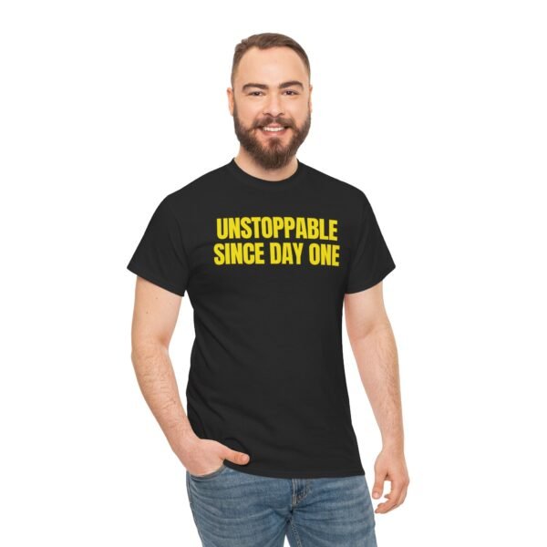 UNSTOPPABLE Yellowgym™ T-Shirt – SINCE DAY ONE • Train Different. (Mental Strength Edition) - Image 2